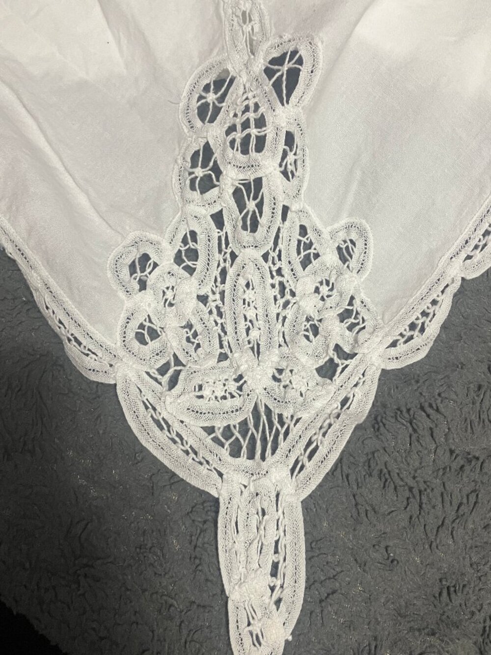 Vintage Battenburg Lace Cotton Large Tablecloth - Picture 3 of 11